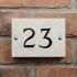 Portland Stone House Number 14 x 10cm 2 Digit