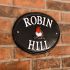 Black Aluminium Oval House Sign 33 x 25cm