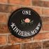 Black Aluminium Oval House Sign 33 x 25cm