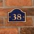 Brass House Number Bridge 14 x 11cm 2 Digit