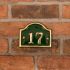 Brass House Number Bridge 14 x 11cm 2 Digit