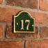 Brass House Number Bridge 14 x 11cm 2 Digit