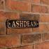 Brass Rectangle House Sign 30.5 x 6.5cm