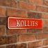 Brass Rectangle House Sign 43 x 10cm