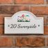 Engraved Ceramic House Sign Bridge 27.5 x 16.5cm WHITE