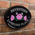 Engraved Ceramic House Sign Oval 31.5 x 24cm BLACK