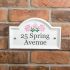 Engraved Ceramic House Sign Bridge 27.5 x 16.5cm WHITE