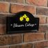 Engraved Ceramic House Sign Bridge 27.5 x 16.5cm BLACK