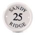 Engraved Ceramic House Sign Round 16cm diameter WHITE