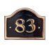 Brass House Number Bridge 14 x 11cm 2 Digit