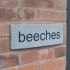 EcoStone Curved House Sign 35 x 12.5cm 1 Line