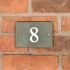 Smooth Green Slate House Number 14 x 10cm 1 Digit