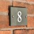 Smooth Green Slate House Number 14 x 10cm 1 Digit