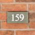 Smooth Green Slate House Number 18 x 10cm 3 Digit