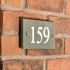 Smooth Green Slate House Number 18 x 10cm 3 Digit