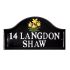 Black  Aluminium Bridge House Sign 36 x 19cm