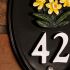 Black Aluminium House Number Portrait Oval 19 x 14cm 2 Digit