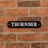 Black Aluminium Rectangle House Sign 30.5 x 6.5cm