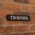 Black Aluminium Rectangle House Sign 30.5 x 6.5cm