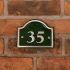 Polished Aluminium House Number Bridge 14 x 11cm 2 Digit