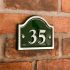 Polished Aluminium House Number Bridge 14 x 11cm 2 Digit