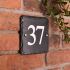 Rustic Slate House Number 15 x 15cm 3 digits