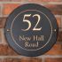 30cm round slate house sign