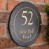 30cm round slate house sign