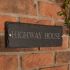 Rustic Slate House Sign 35.5 x 10cm 1 Line