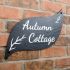 Leaf shaped slate house sign