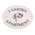 Engraved Ceramic House Sign Oval 31.5 x 24cm WHITE