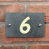 Smooth Slate House Number 14 x 10cm 1 Digit