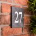 Smooth Slate House Number 15 x 15cm 3 Digit