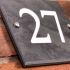 Smooth Slate House Number 15 x 15cm 3 Digit