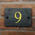 Smooth Slate House Number 14 x 10cm 1 Digit