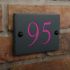 Smooth Slate House Number 14 x 10cm 2 Digit