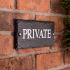 Rustic Slate House Sign 25.5 x 10cm 1 Line