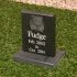 Slate Headstone on a Plinth with Photo, Small 14 x 11cm