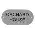 Stainless Steel House Sign Lozenge 20 x 10cm