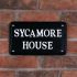 Black Aluminium Rectangle House Sign 30 x 17.5cm