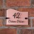 Acrylic double layer house sign wave top 18 x12.5cm