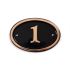 Brass House Number Oval 14 x 10cm 2 Digit