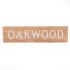 Wood House Sign 40.5 x 10cm 1 Line - Oak