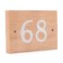 Wood House Number 14 x 10cm 2 Digit - Oak