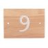 Wood House Number 14 x 10cm 1 Digit - Oak