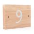 Wood House Number 14 x 10cm 1 Digit - Oak